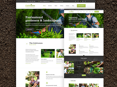 Cultivators Homepage gardener gardening green landscaping nature tree surgeon