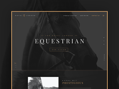 Equestrian black equestrian gold horses prestige sketchapp stables themeforest