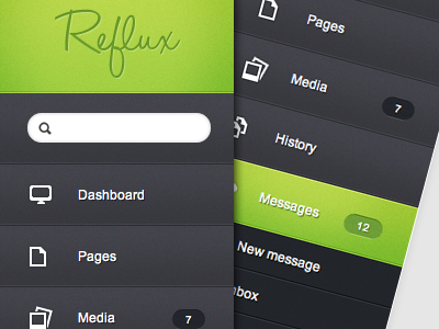 Dashboard navigation admin menu dashboard green navigation icon menu vertical nav