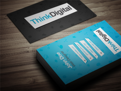 Creative Business Card blue card business card business card mockup creative business card