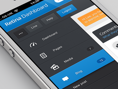Mobile flyout menu admin dashboard menu mobile nav navigation