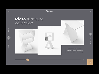 impact furniture shop clean commence design minimal minimalist simple sketch uiux
