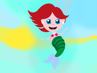 Mermaid Malina anima fish illustraion illustrator malina mermaid mermaids pearls