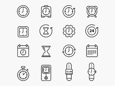 Time Vector Icons – Part 01
