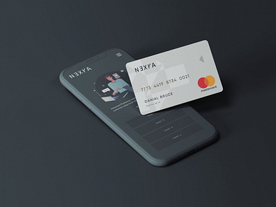 Cell Phone with Credit Card Mockup