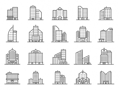 20 Building Vector Icons ai building building icon building logo building symbol building vector design download free download freebie graphicpear icon icon design icon download illustration logo vector vector design vector download vector icon