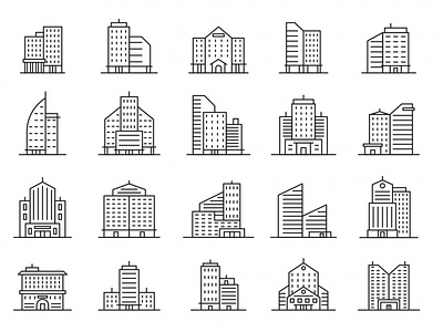 20 Building Vector Icons