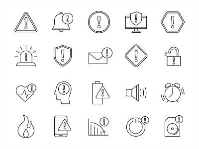 20 Alert Vector Icons