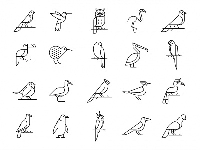 20 Bird Vector Icons