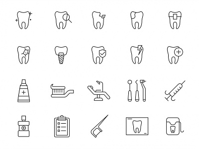 20 Dental Vector Icons