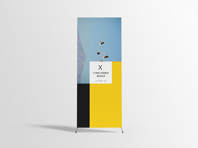 X-Stand Banner Mockup banner banner mockup branding download free download freebie graphicpear mockup mockup design mockup download package package design package download package mockup packaging photoshop print design product design stand banner stand package