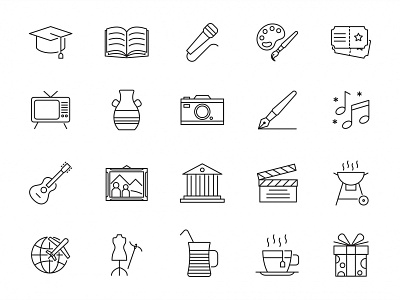 20 Culture Vector Icons