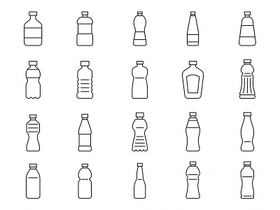 20 Bottle Vector Icons by Graphic Pear on Dribbble