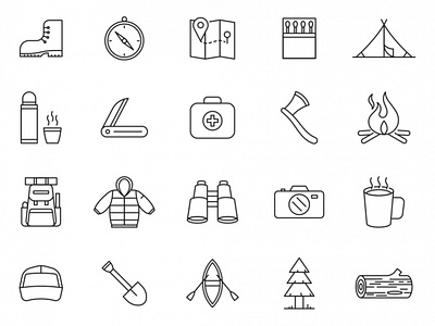 20 Adventure Vector Icons