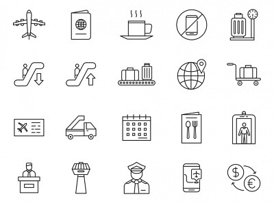 20 Airport Vector Icons ai ai vector airport airport icon airport vector free download freebie graphicpear icon design icons download icons pack icons set illustration illustrator logo logo design symbol vector design vector download vector icon