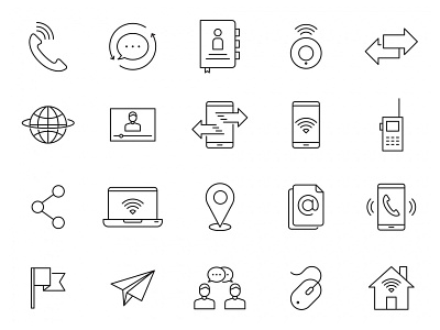 80 Communication Vector Icons