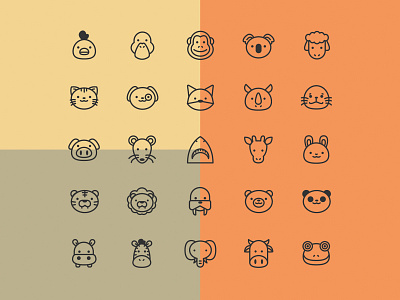 25 Animal Vector Icons