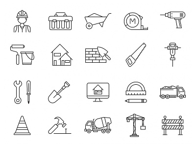 80 Constructions Vector Icons