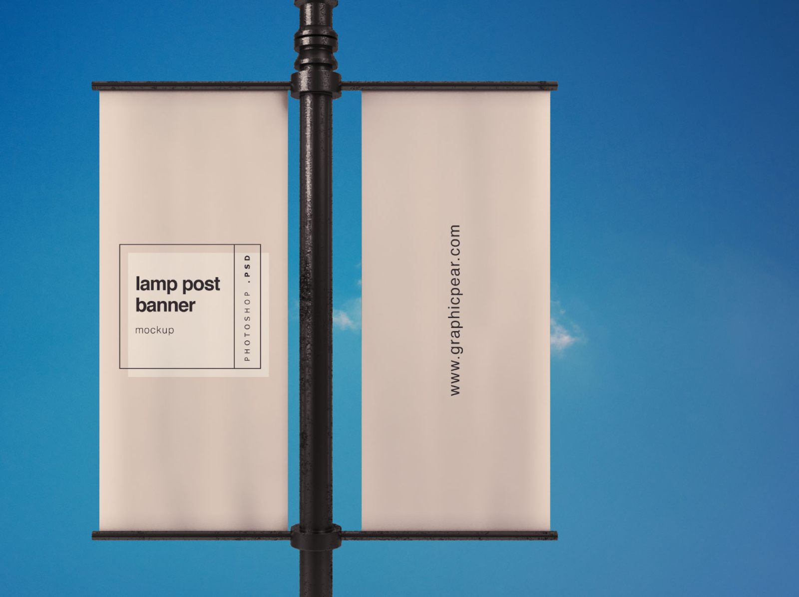 Download Lamp Post Banner Mockup by Graphic Pear on Dribbble