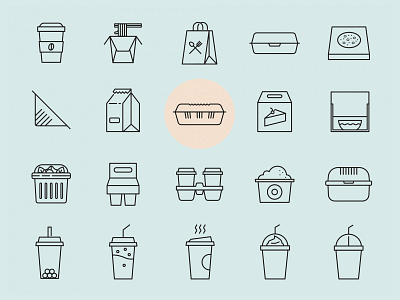 20 Takeaway Vector Icons