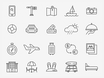 20 Travel Vector Icons