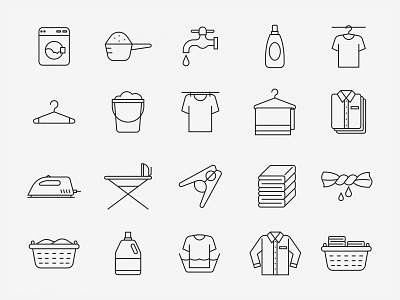 20 Laundry Vector Icons