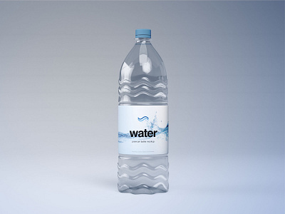 Plastic Water Bottle Mockup