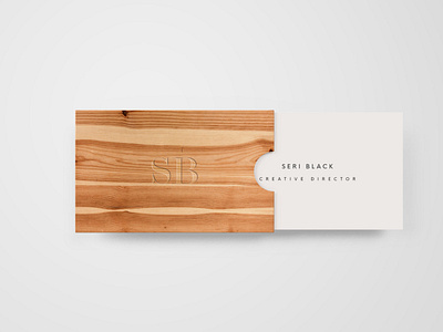 Wooden Box Business Card Mockup