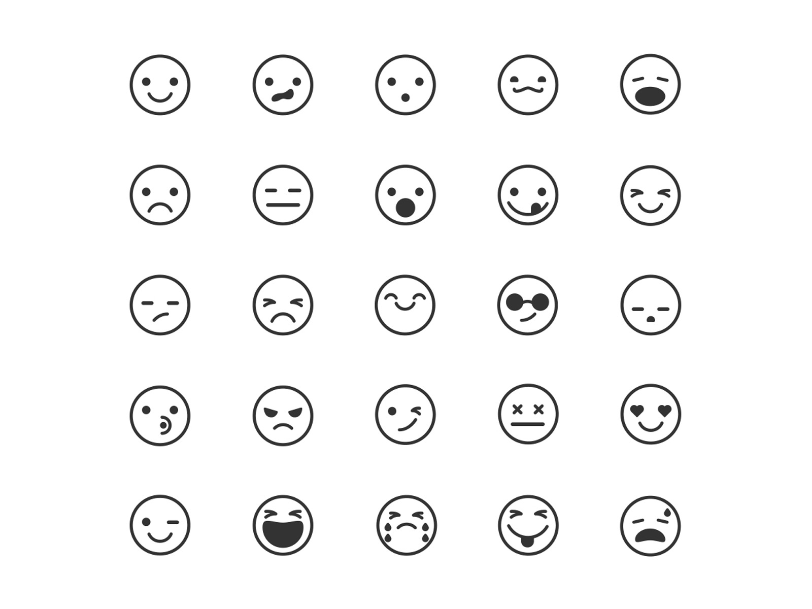 Emoticon Vector Illustration Icons by Graphic Pear on Dribbble