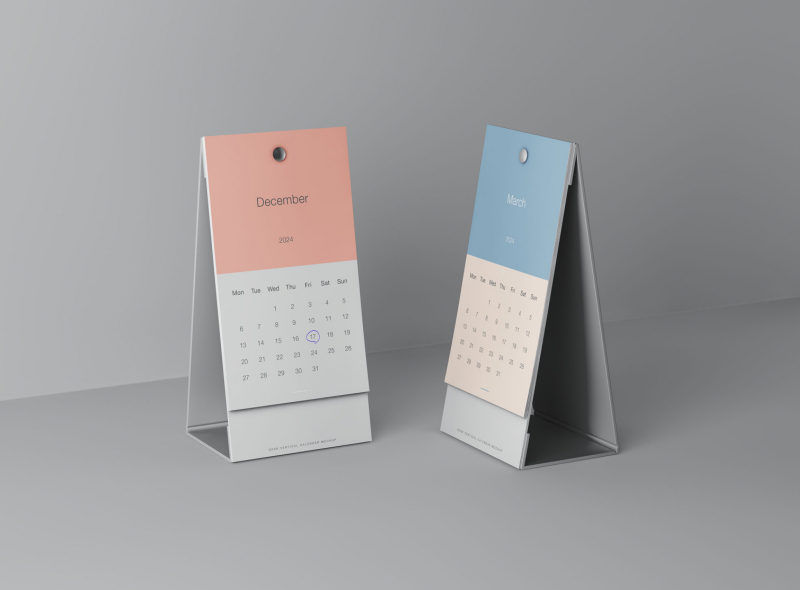 Vertical Calendar Mockup by Graphic Pear on Dribbble