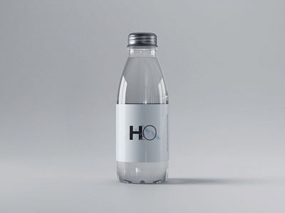 Mini Glass Water Bottle Mockup