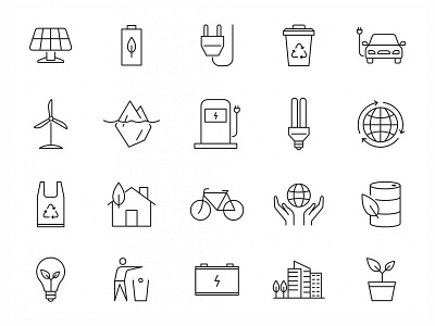 20 Ecology Vector Icons