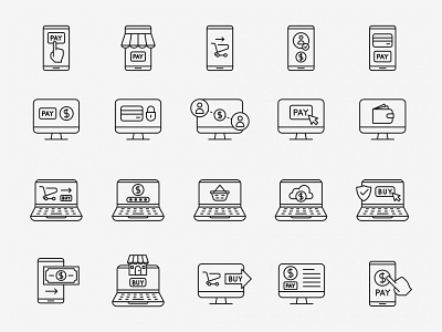 Online Payment Vector Icons