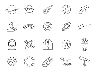 20 Space Vector Icons