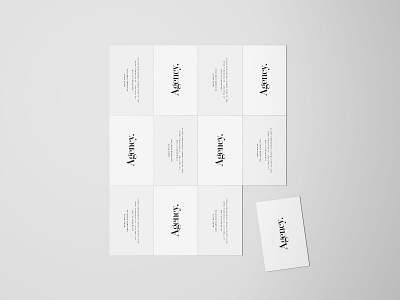 Business Card Mockup Top View