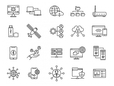 20 Networking Vector Icons