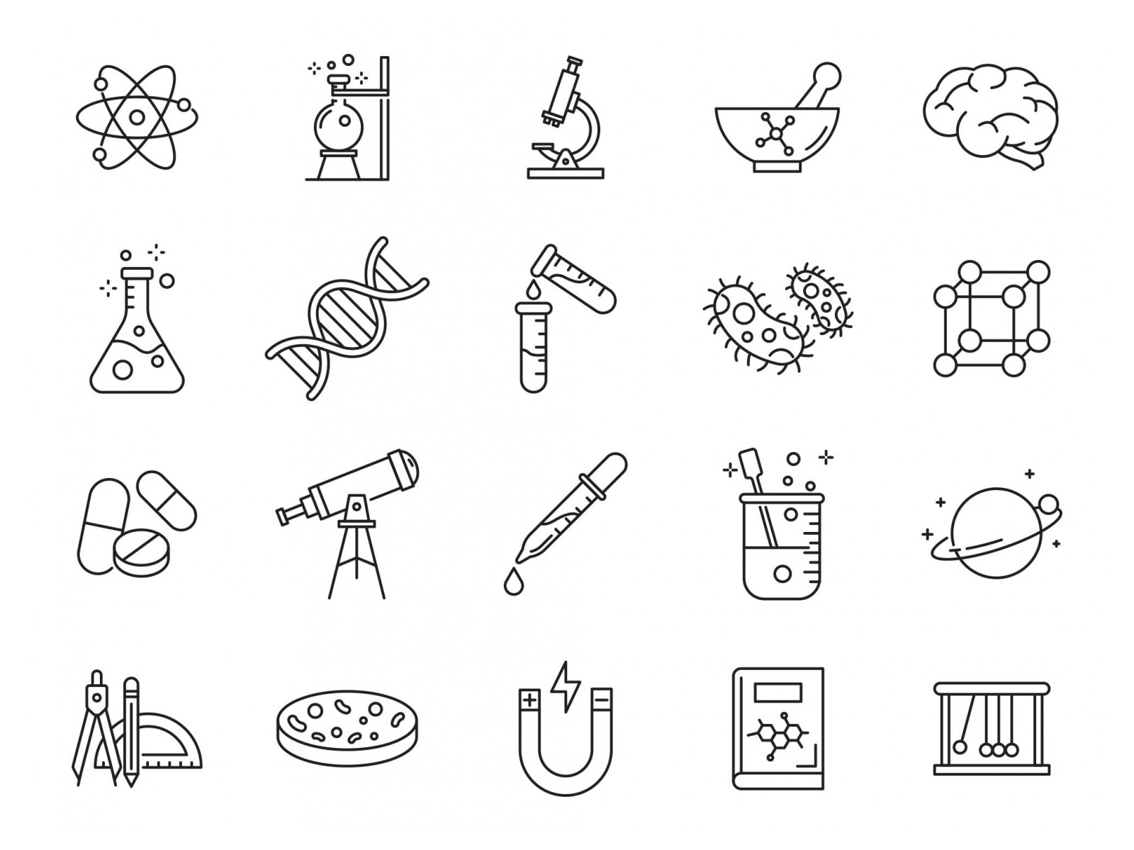 20 Science Vector Icons by Graphic Pear on Dribbble