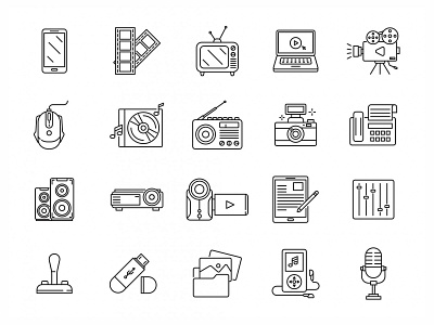 Multimedia Vector Icons