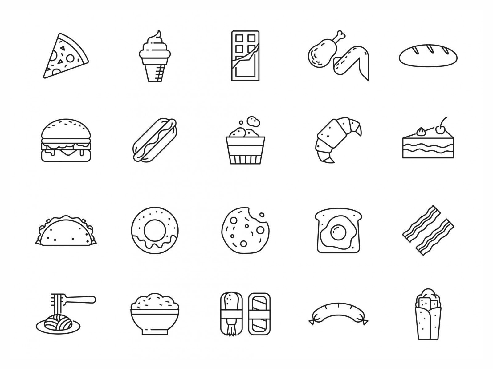 Food Vector Icons by Graphic Pear on Dribbble