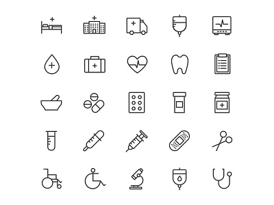 Health and Care Vector Icons ai download branding download freebie graphicpear health health icon download health icons health logo icons design icons download icons set vector icons