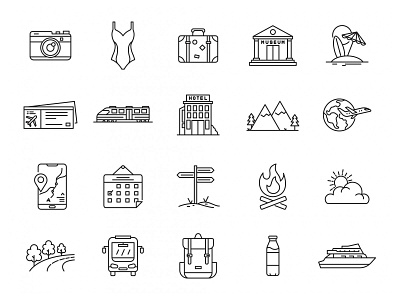 Travel Icon Download designs, themes, templates and downloadable graphic  elements on Dribbble