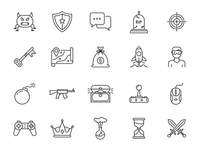Gaming Vector Icons ai download design download freebie gaming gaming icons gaming logo graphicpear icons download icons set illustration logo vector icons
