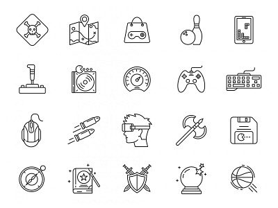 Gaming Vector Icons ai download design download freebie gaming gaming icons graphicpear icons download illustration logo vector icons