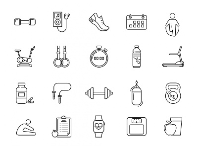 Fitness Vector Icons ai download download fitness fitness icons fitness vectors freebie graphicpear icons icons download icons set vector download vector icons