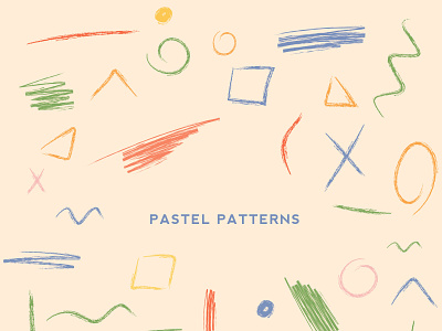 Handmade Pastel Sketches & Patterns branding design download freebie graphic design graphicpear illustration pastel pattern pattern design pattern download vector download