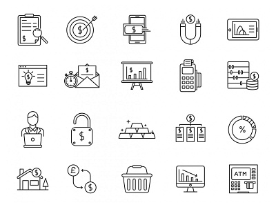 Finance Vector Icons ai branding design download finance finance icon finance logo finance symbol finance vector free icons free icons download freebie graphicpear icons download illustration logo mockup vector icons