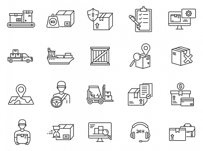 Logistic Vector Icons design download free download free icons freebie graphic design graphicpear icons download logistics logistics icon logo ui vector icons