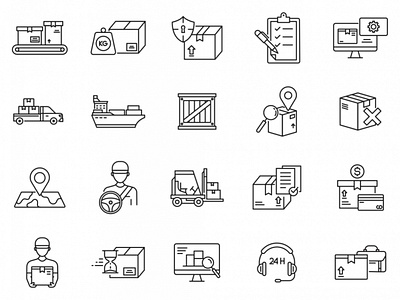 Logistic Vector Icons