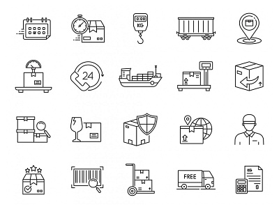 Logistic Vector Icons design download free download free icon freebie graphicpear icons download icons set illustration logistic logistic icon logo vector icons