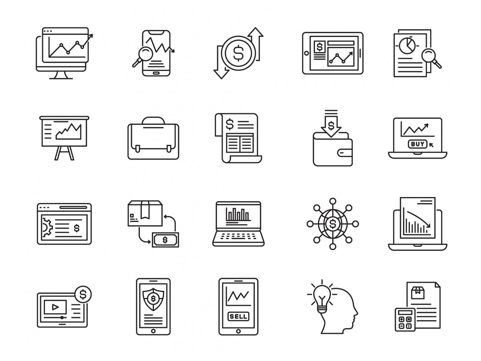 Trade Vector Icons by Graphic Pear on Dribbble